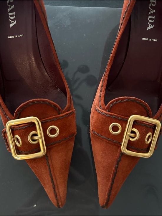 Prada Shoes - Prada Suede Kitty Heels